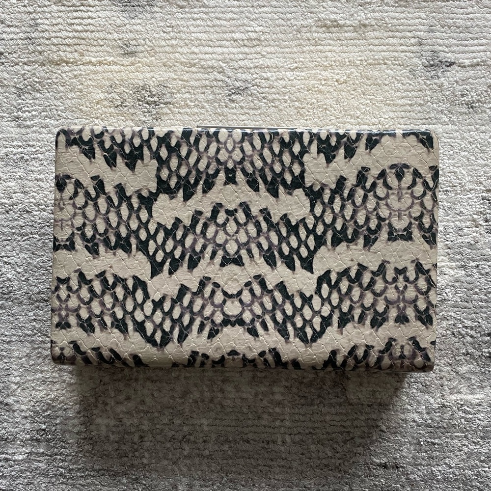 NWT Henri Bendel Limited Edition Snake Box Clutch
